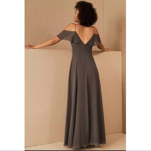 NWT Anthropologie Jenny Yoo Mila Convertible Dress in Charcoal - Picture 2 of 9